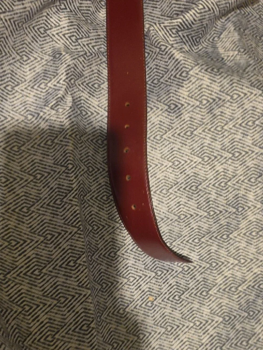 Burgandy Leather Belt with Gold Decorative Buckle - Cipriani